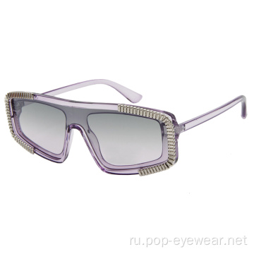Квадратные солнцезащитные очки для женщин с цельными линзами